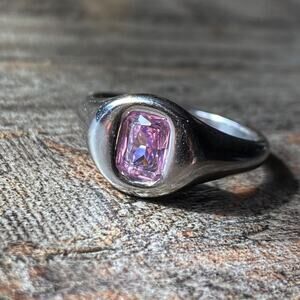NEW Pink Gemstone Statement Ring